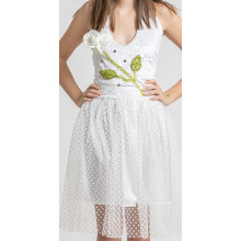 Мини бяла рокля.