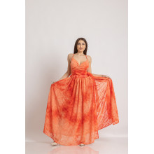 Long Dress Vivid Coral