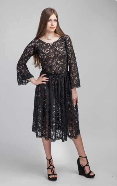 MIDI LACE DRESS 