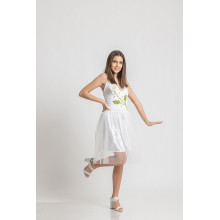 Мини бяла рокля.