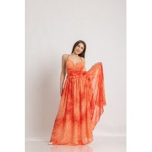 Long Dress Vivid Coral