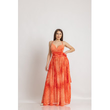 Long Dress Vivid Coral