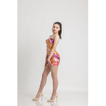 Мини принтирана рокля с презрамки