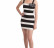 Мини рокля от черно-бяло райе