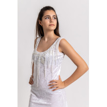 Мини бяла рокля