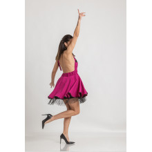 Мини коктейлна рокля с гол гръб