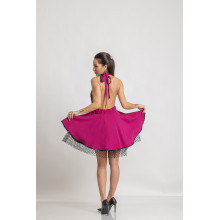 Мини коктейлна рокля с гол гръб