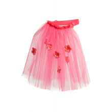 Тюлена полу-пола в цвят неонова диня