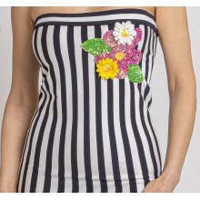 Мини раирана рокля